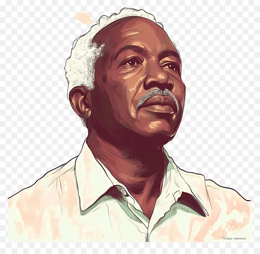 Julius Nyerere，Ilustración De Anciano PNG