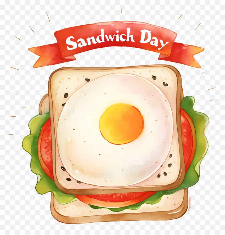 Día Nacional Del Sándwich，Sándwich Con Huevo PNG