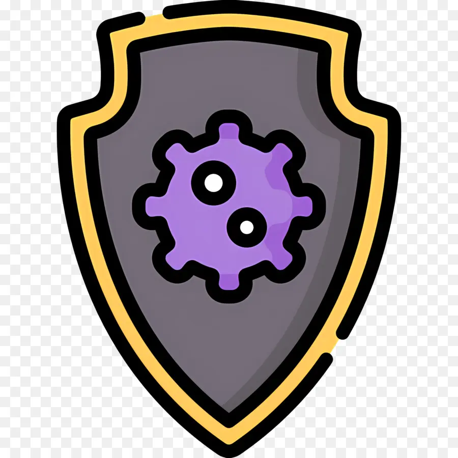 Escudo De Inmunidad，Escudo Con Virus PNG