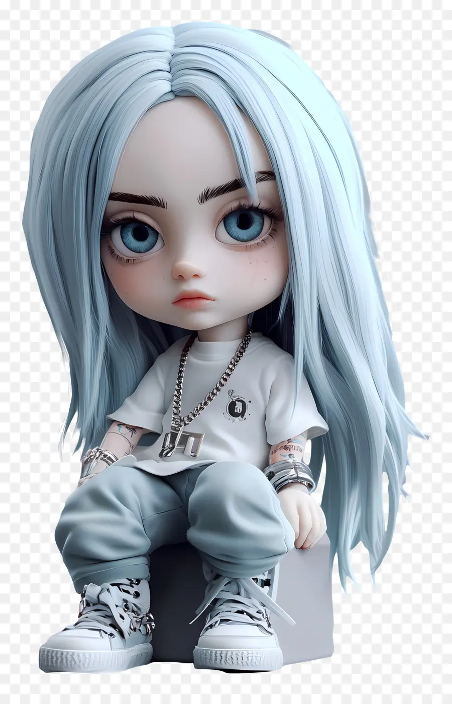 Billie Eilish，Muñeca Chibi PNG