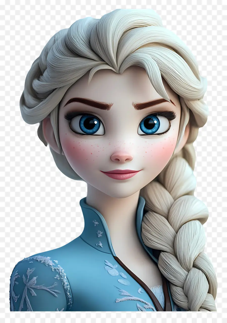 Princesa Elsa，Personaje De Trenza Rubia PNG