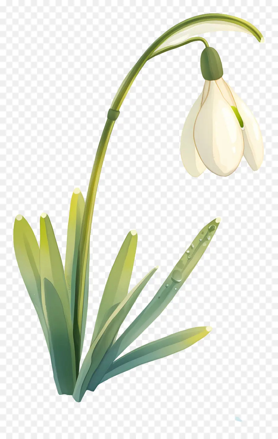 Flor De Campanilla De Invierno，Campanilla Blanca PNG