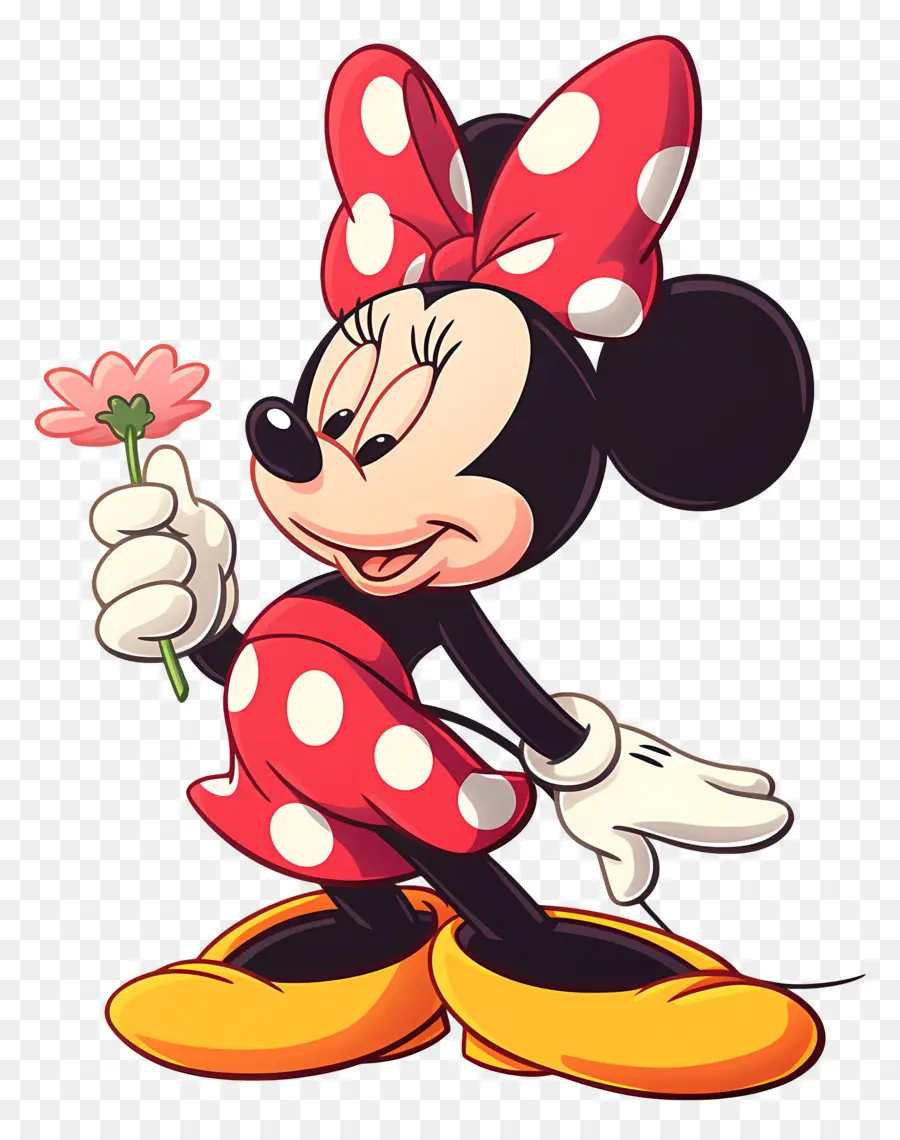 Minnie Ratón，Ratón De Dibujos Animados Con Cupcake PNG