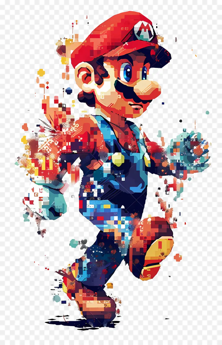 Píxel Mario，Mario Colorido PNG