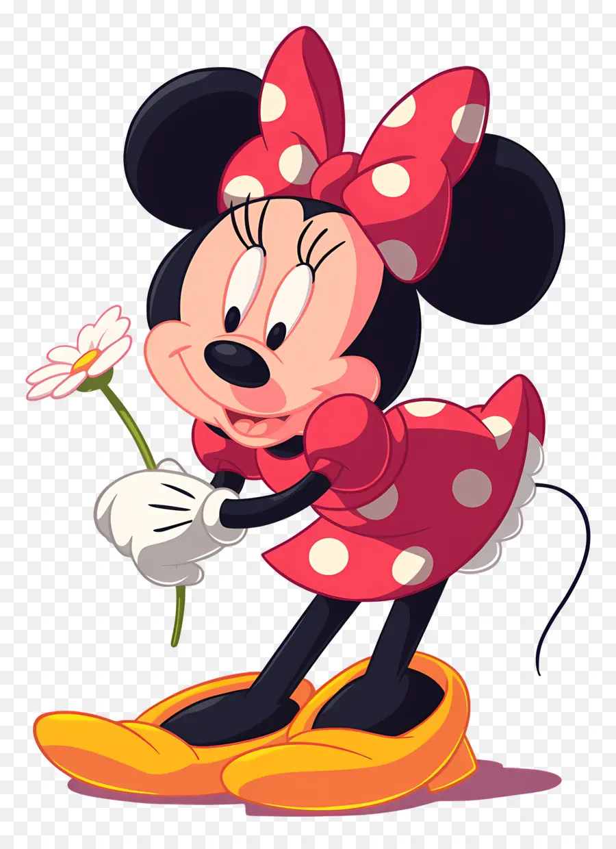 Minnie Ratón，Ratón De Dibujos Animados Con Cupcake PNG