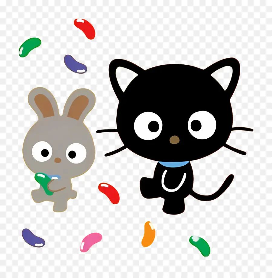 Chocogato，Conejo Y Gato De Dibujos Animados PNG