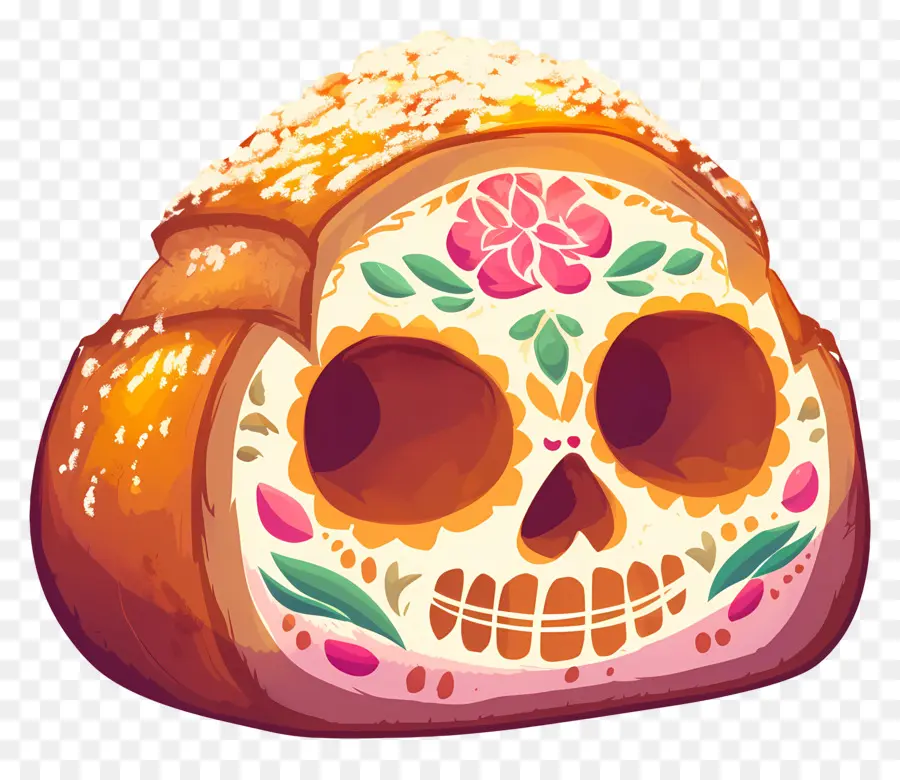 Pan De Muerto，Pan Decorado PNG