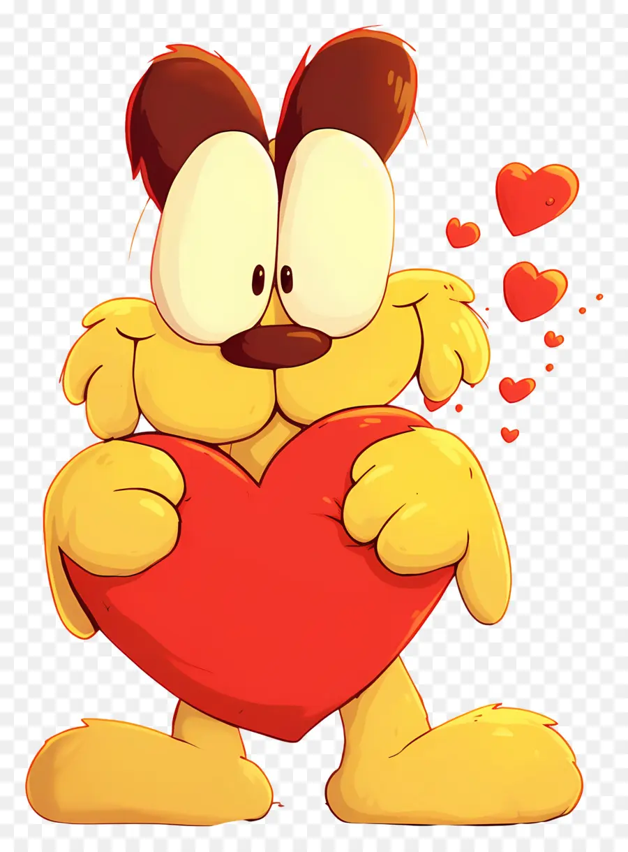 Personaje De Dibujos Animados，Perro De Dibujos Animados Con Corazón PNG