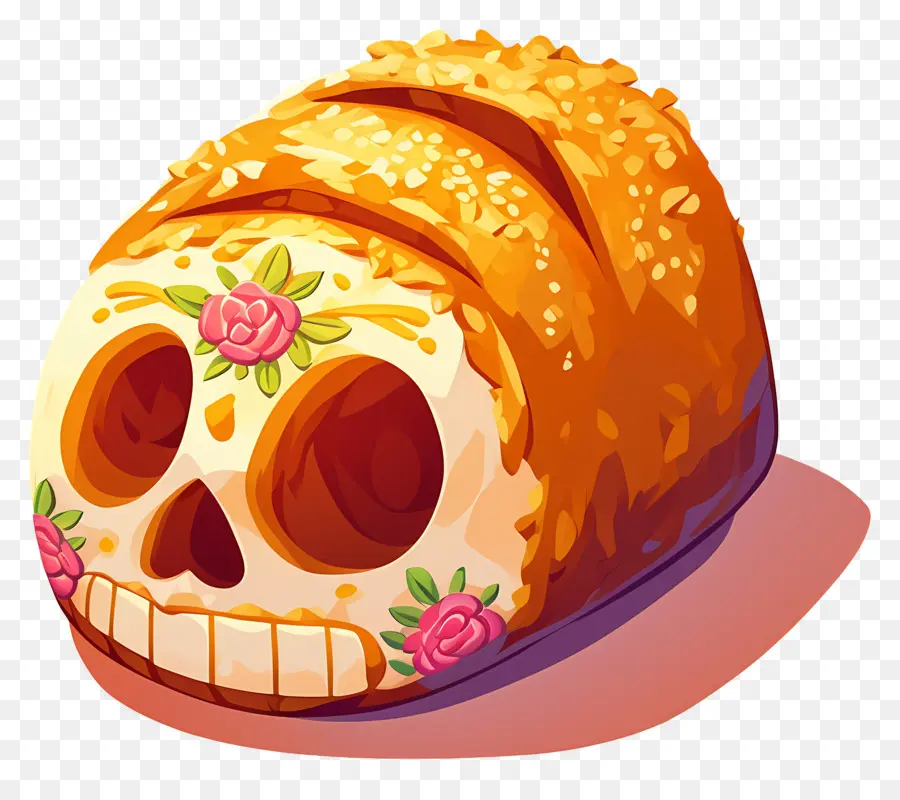 Pan De Muerto，Pan Decorado PNG