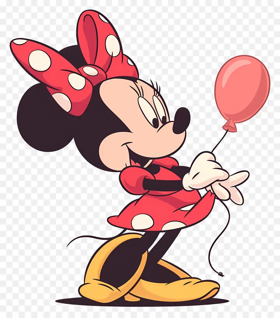 Minnie Ratón，Ratón De Dibujos Animados Con Cupcake PNG