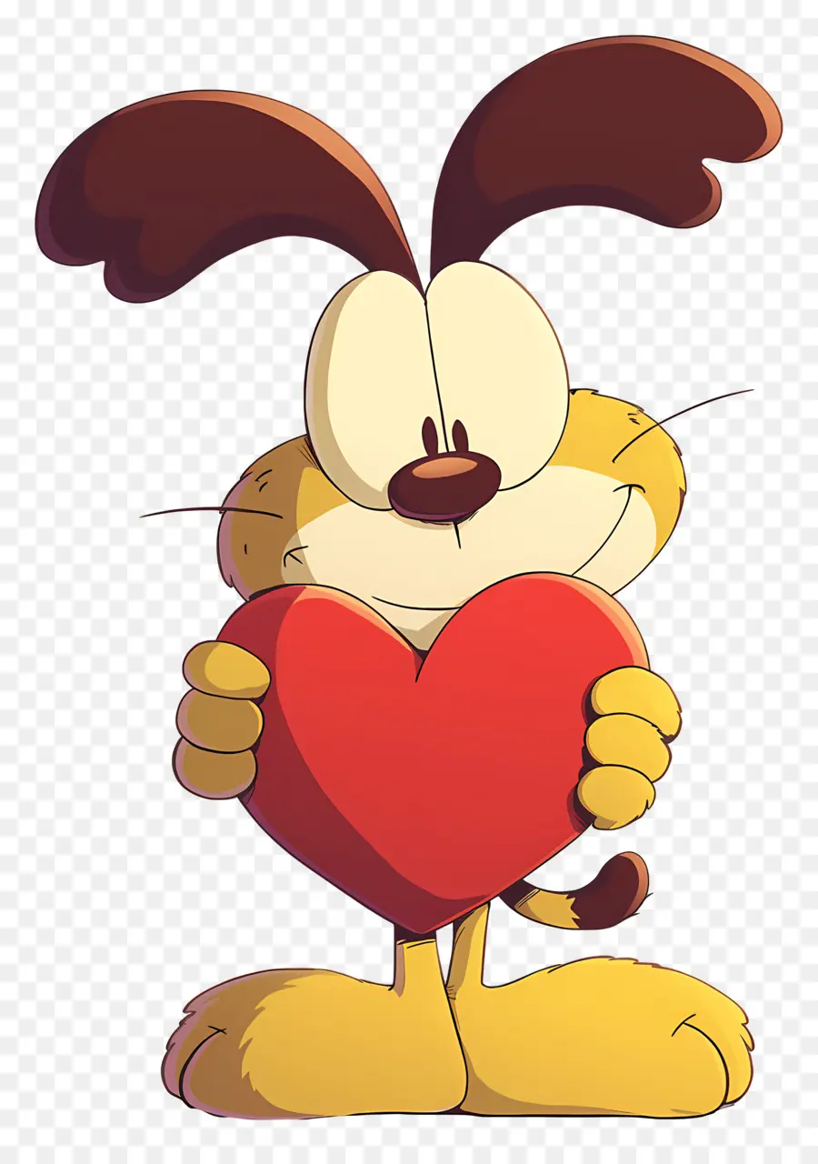 Personaje De Dibujos Animados，Perro De Dibujos Animados Con Corazón PNG