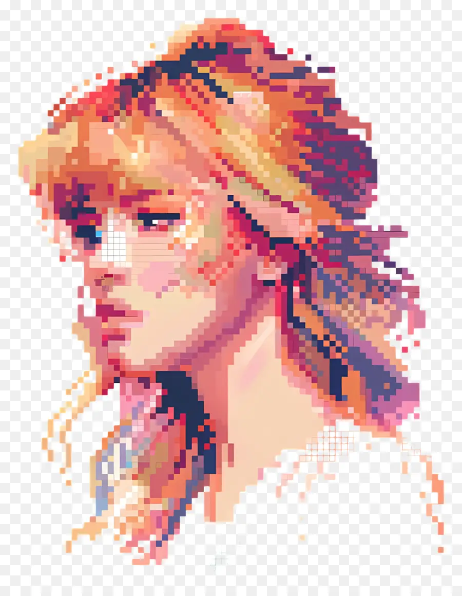 Píxel Taylor Swift，Mujer Del Arte Del Pixel PNG