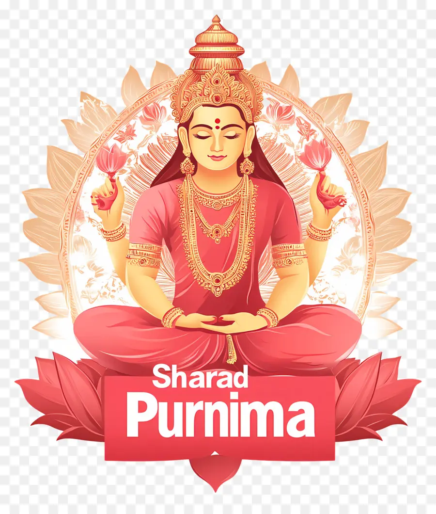 Sharad Purnima，Ilustración De La Diosa PNG