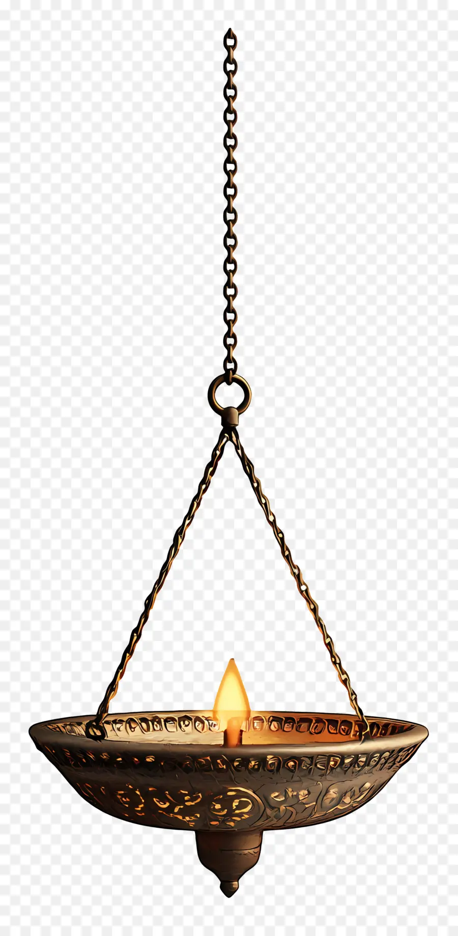 Diya Colgante，Lámpara De Aceite Colgante PNG