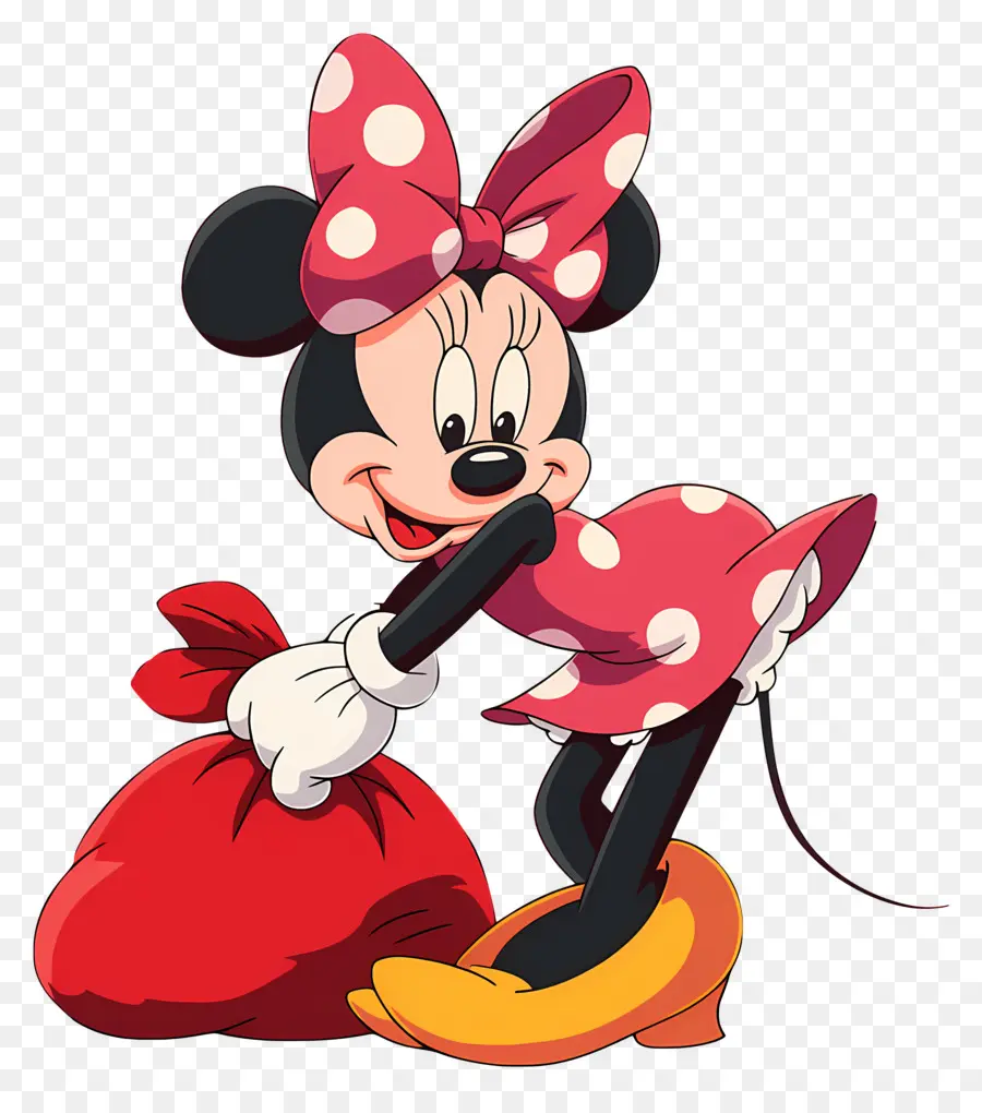 Minnie Ratón，Minnie Mouse Con Muñeco De Nieve PNG