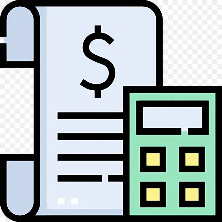 Calculo Del Presupuesto，Calculadora Y Documento PNG