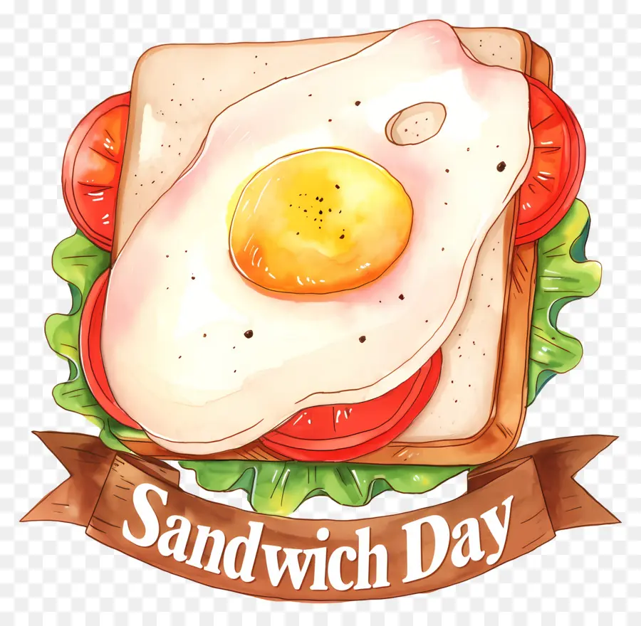 Día Nacional Del Sándwich，Sándwich Con Huevo PNG