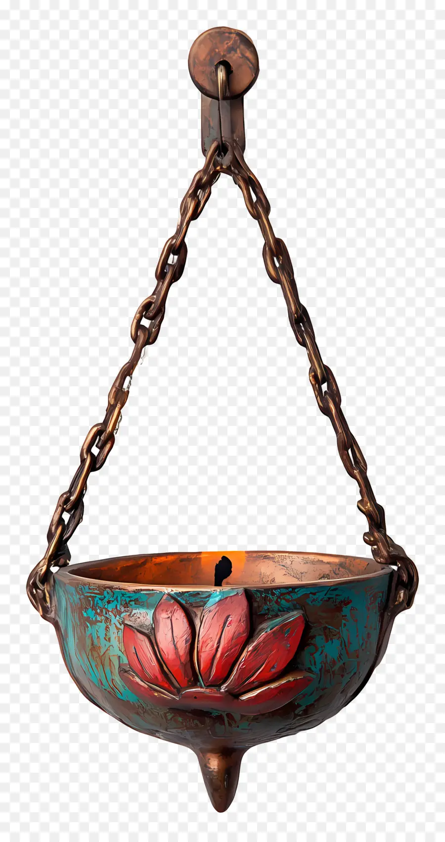 Diya Colgante，Cuenco De Metal Colgante PNG