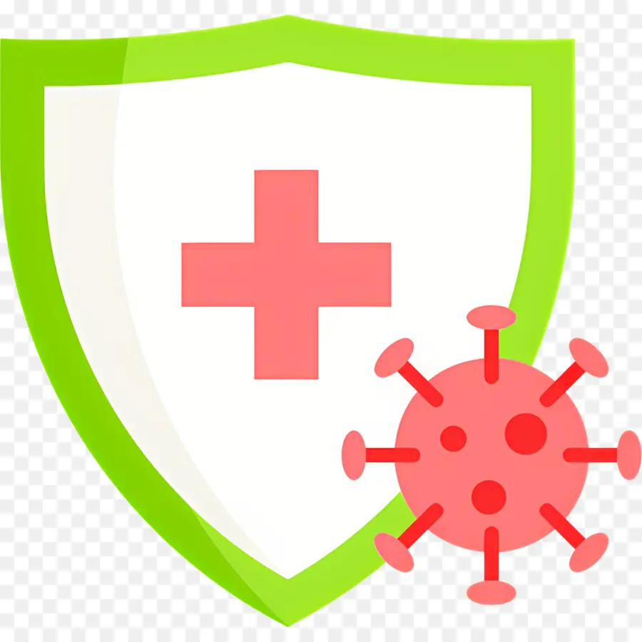 Escudo De Inmunidad，Escudo Con Virus PNG