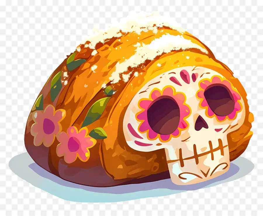 Pan De Muerto，Pan Decorado PNG