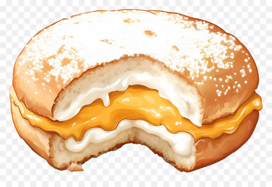 Hojaldre Come La Mitad，Donut Cremoso PNG