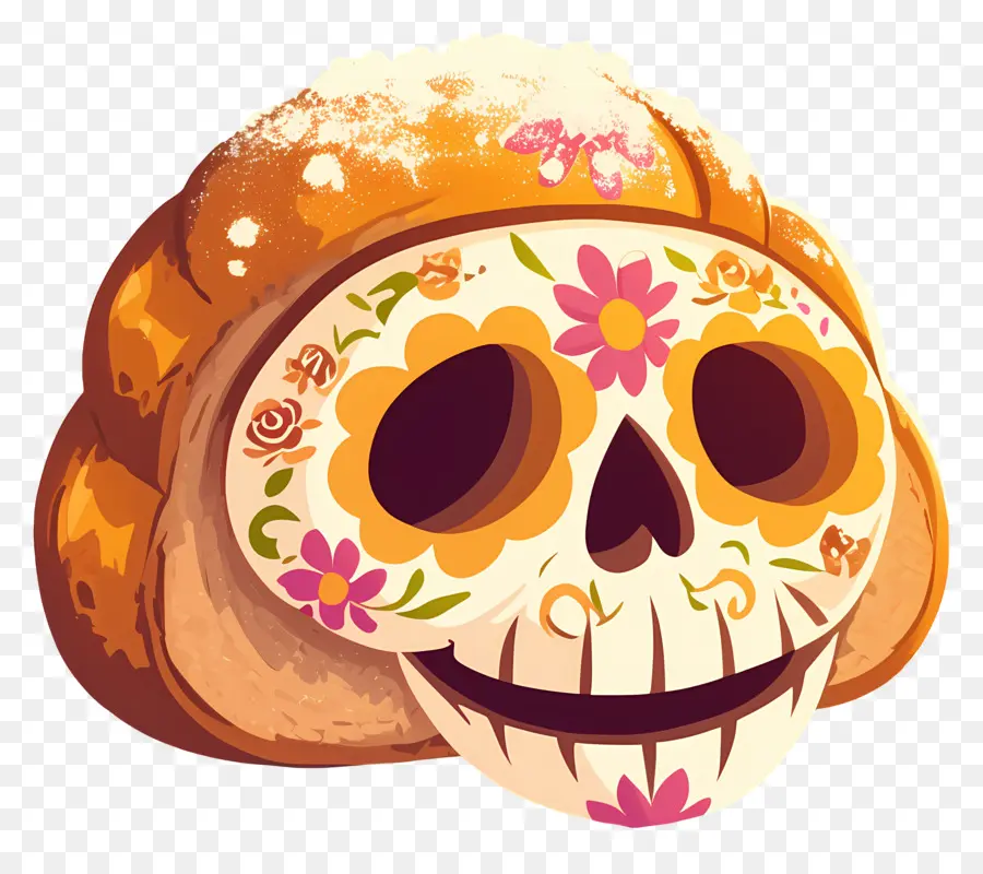 Pan De Muerto，Pan Decorado PNG