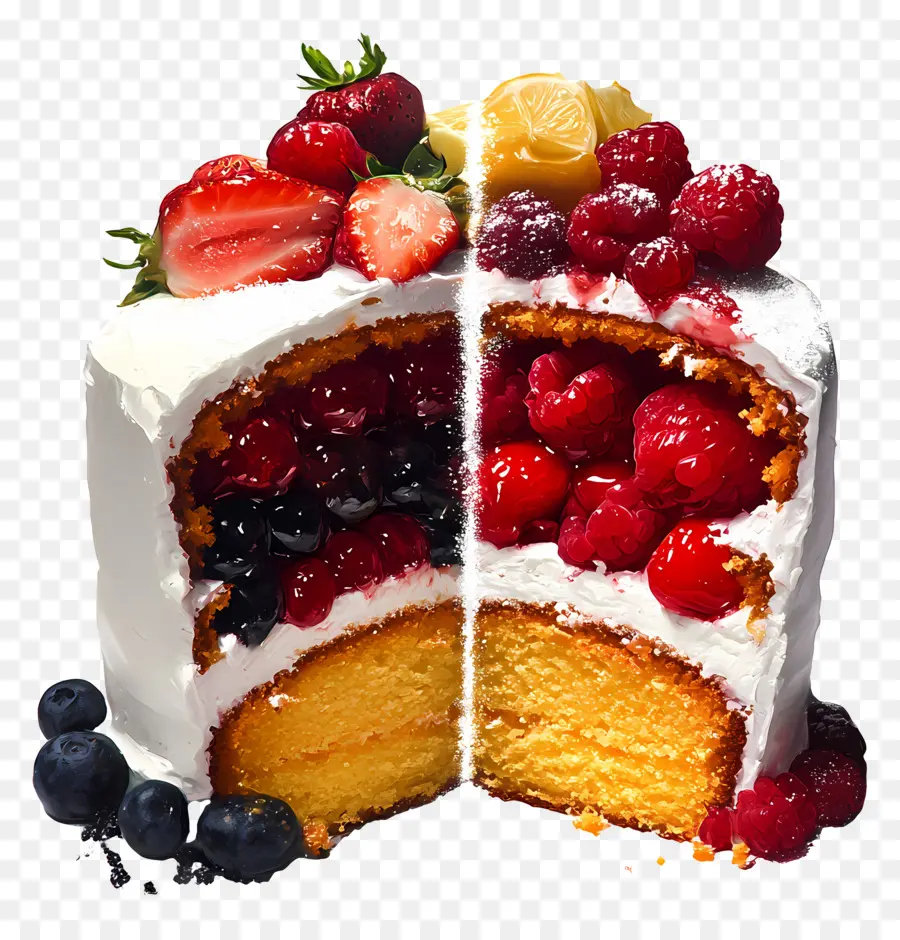 Rebanada De Pastel，Pastel De Frutas En Capas PNG