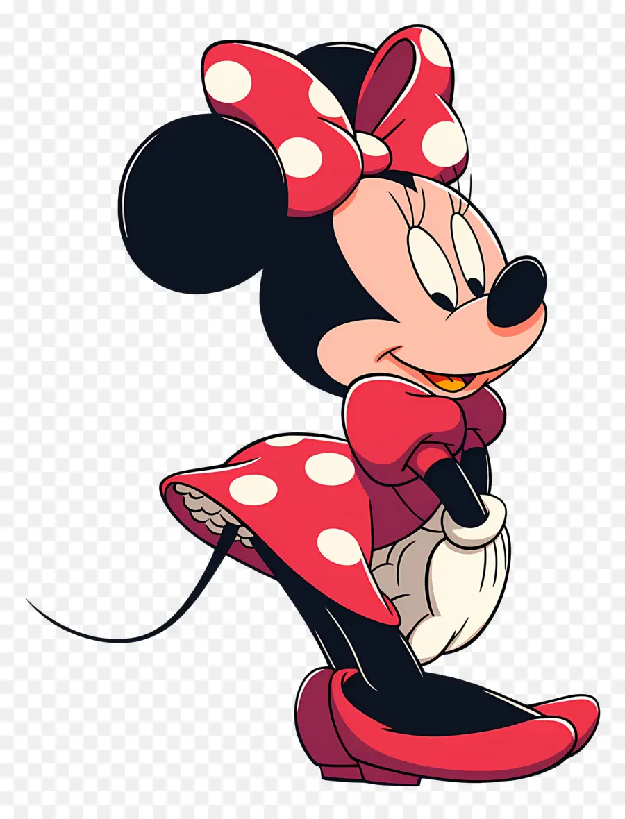 Minnie Ratón，Ratón De Dibujos Animados Con Cupcake PNG