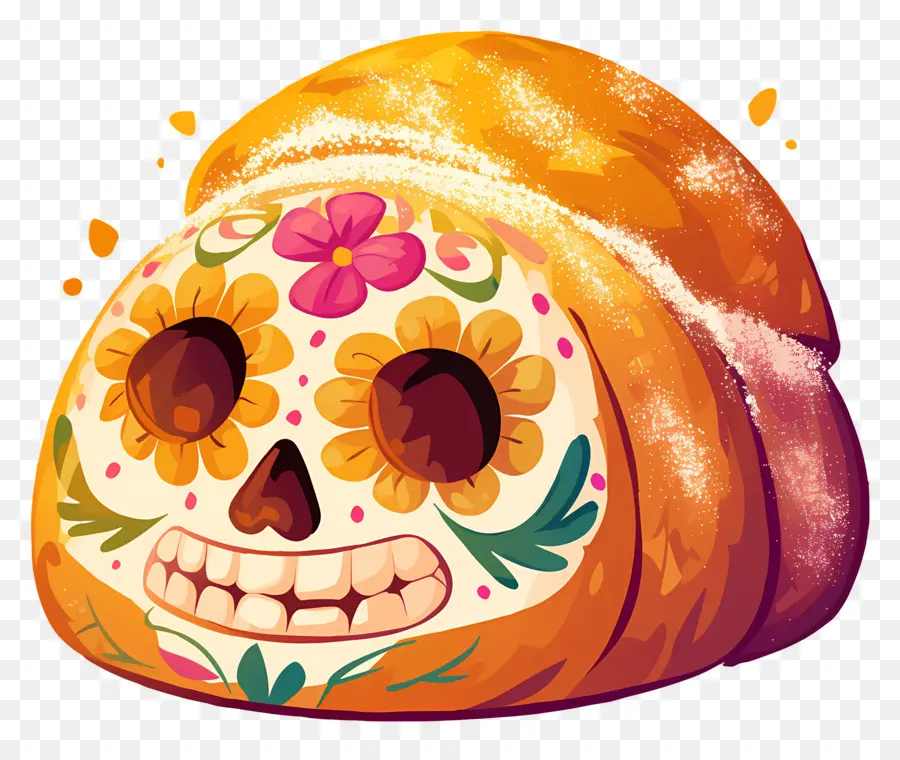 Pan De Muerto，Pan Decorado PNG