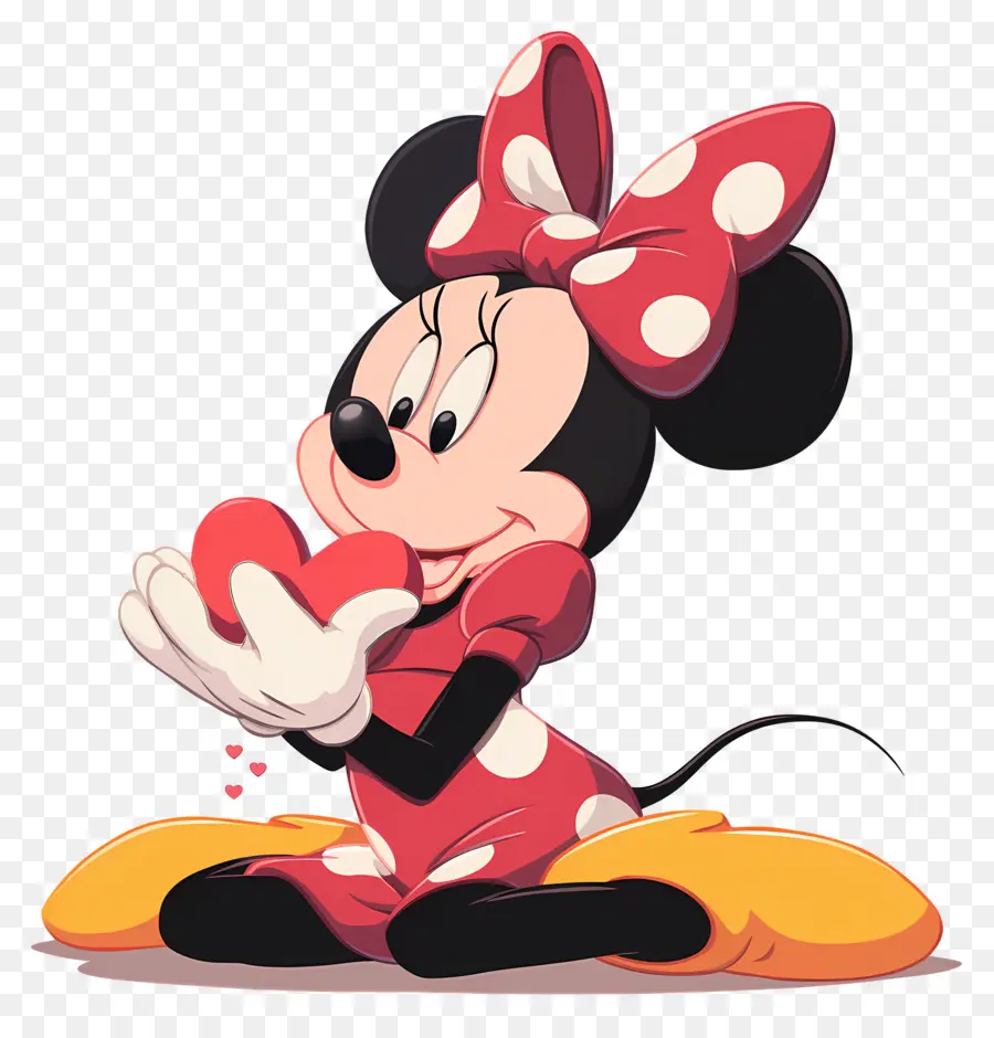 Minnie Ratón，Ratón De Dibujos Animados Con Cupcake PNG