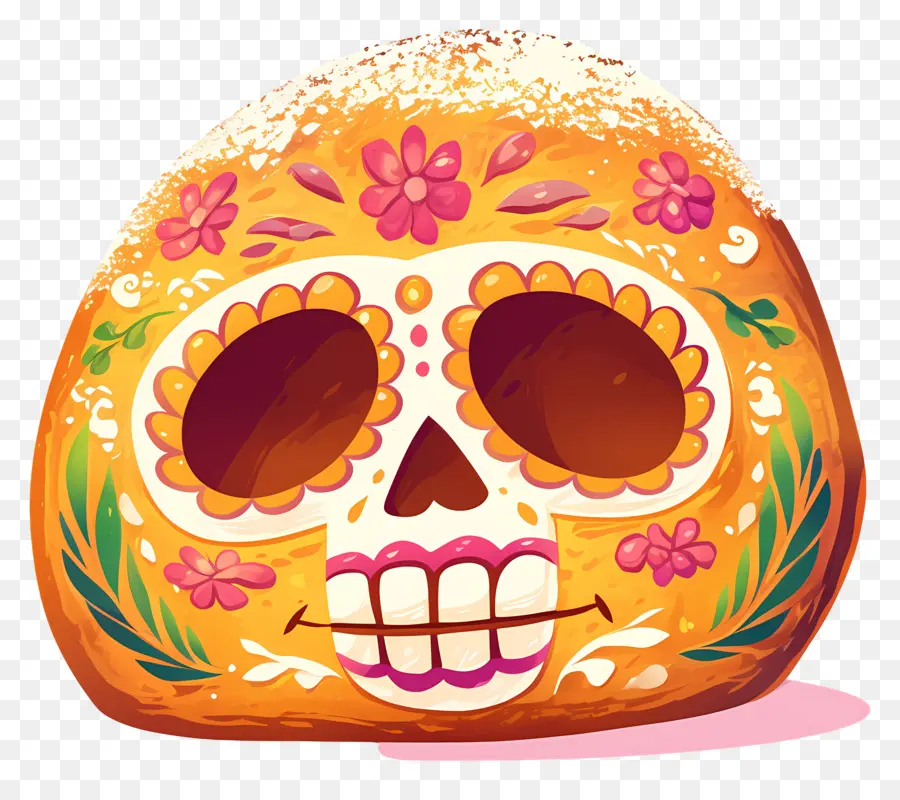 Pan De Muerto，Pan Decorado PNG