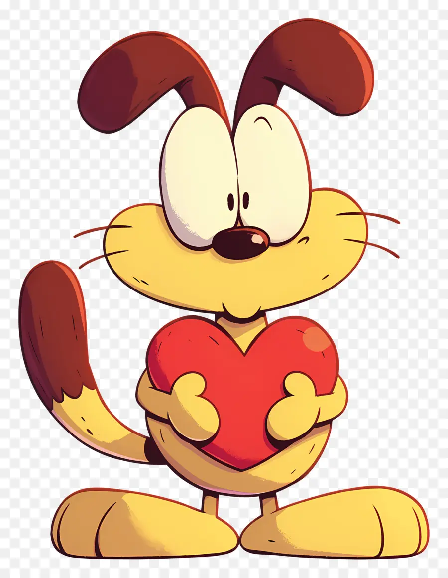 Personaje De Dibujos Animados，Perro De Dibujos Animados Con Corazón PNG