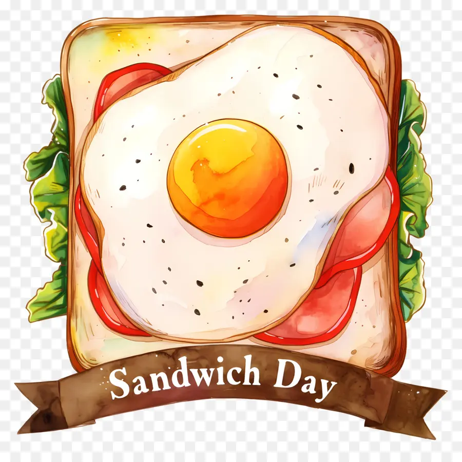 Día Nacional Del Sándwich，Sándwich Con Huevo PNG