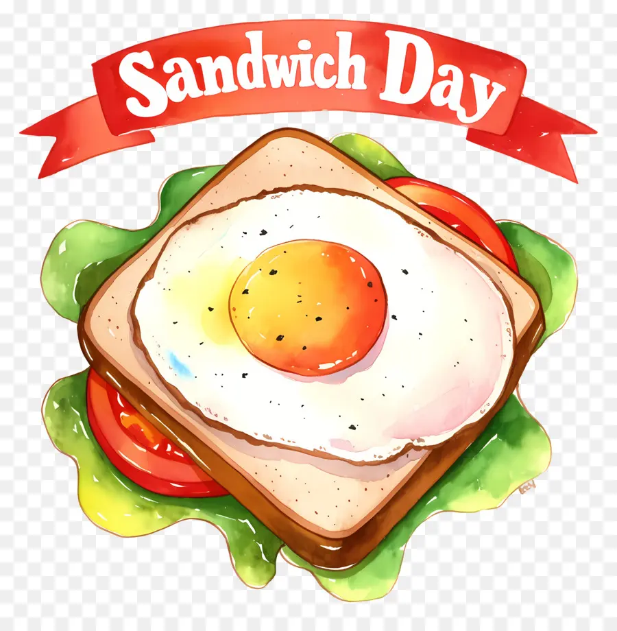 Día Nacional Del Sándwich，Sándwich Con Huevo PNG