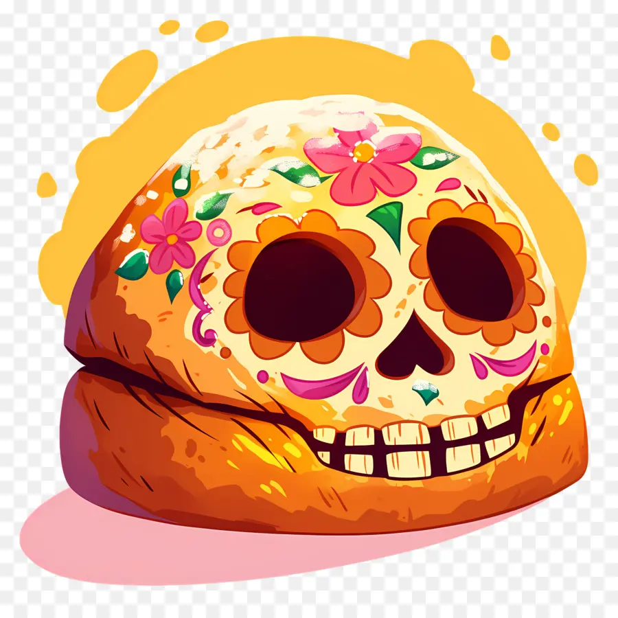 Pan De Muerto，Pan Decorado PNG