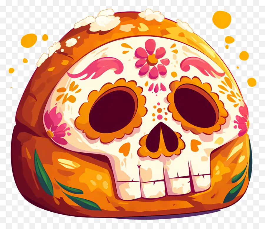 Pan De Muerto，Pan Decorado PNG