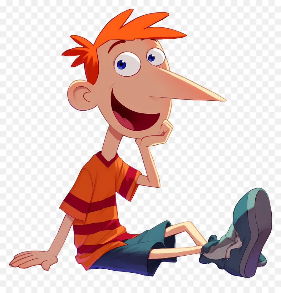 Phineas Flynn，Niño De Dibujos Animados Con Pelo Naranja PNG