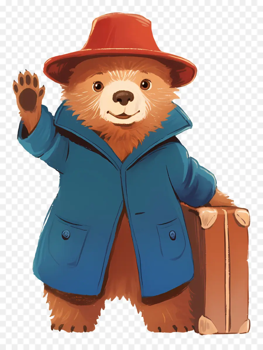 Paddington，Oso De Dibujos Animados Con Maleta PNG