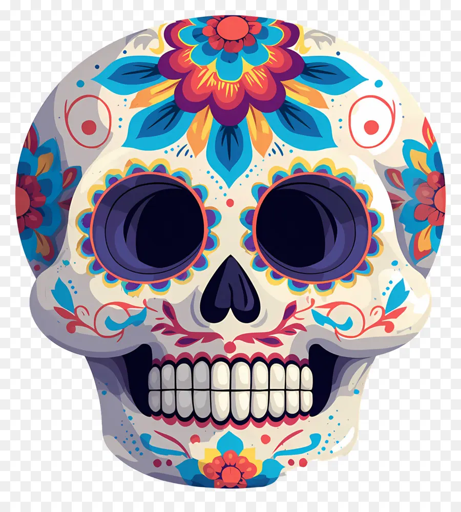 Calavera Mexicana，Calavera Decorada PNG