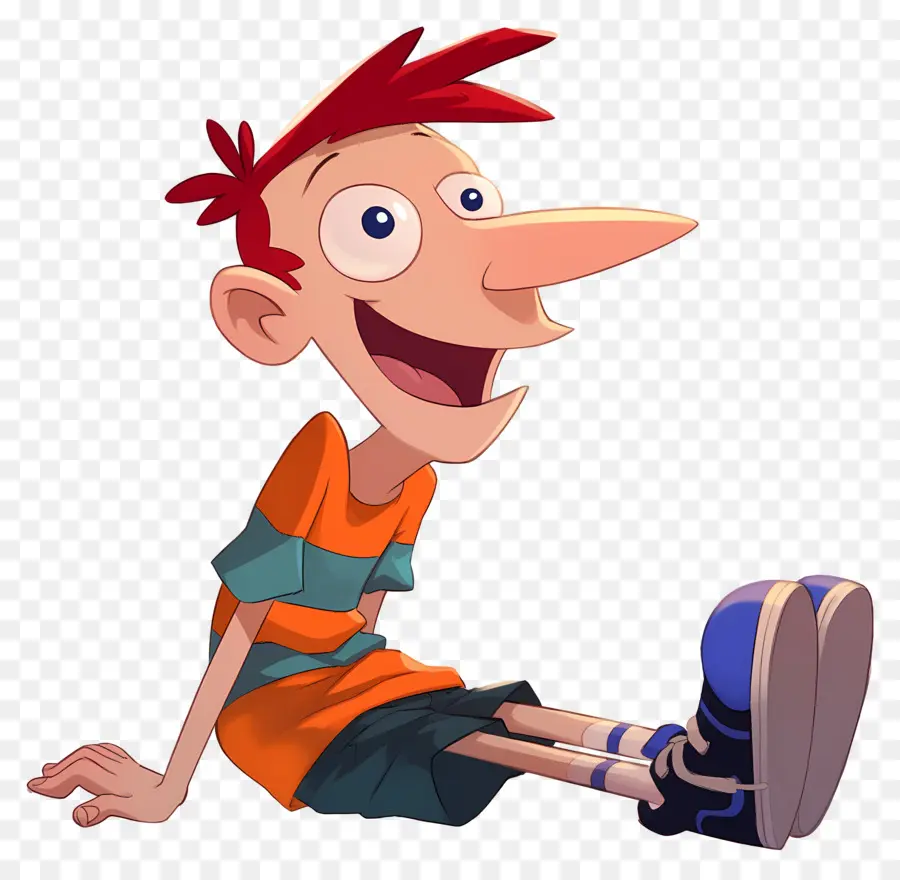 Phineas Flynn，Niño De Dibujos Animados Con Pelo Naranja PNG