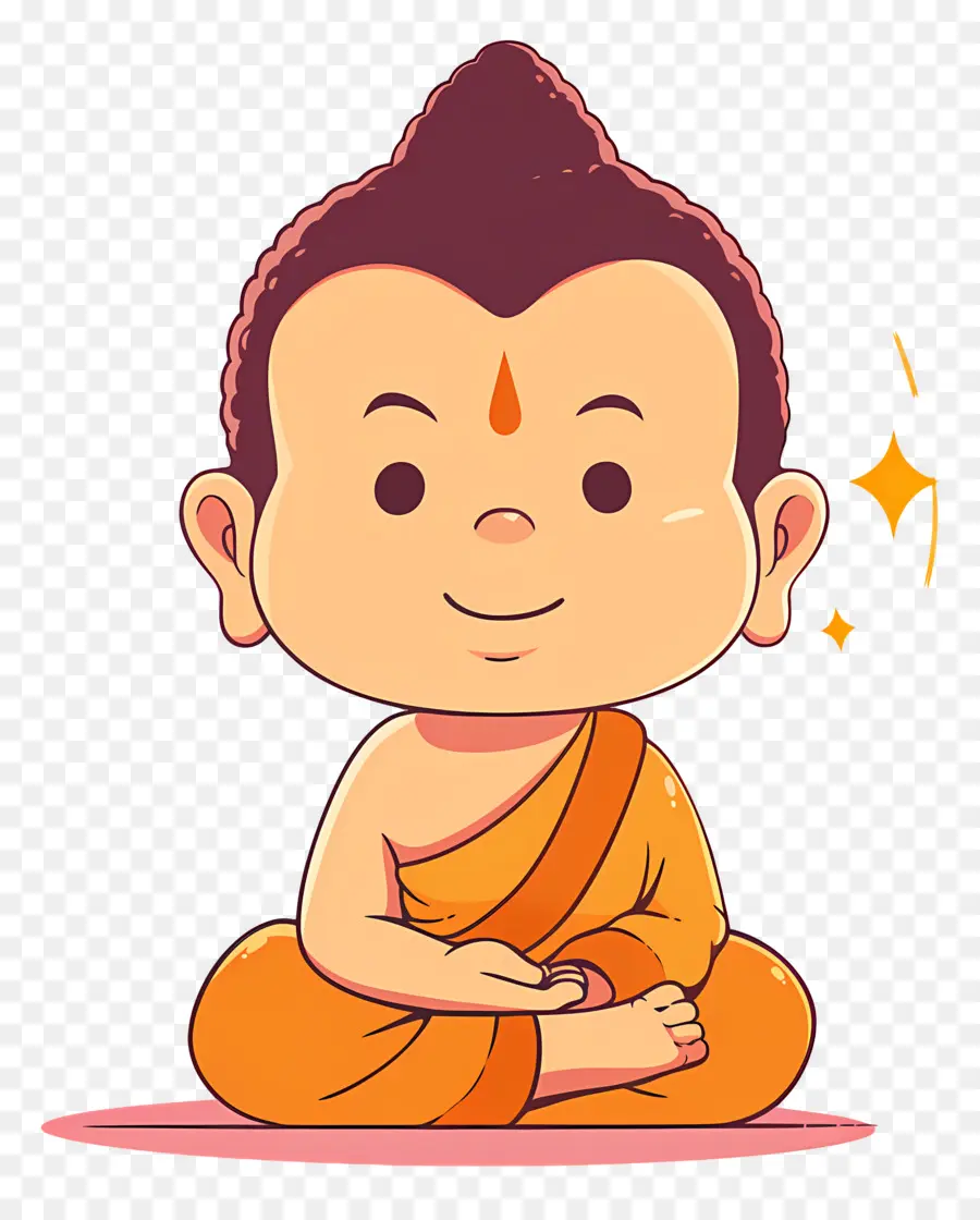 Buda，Monje Sonriente PNG