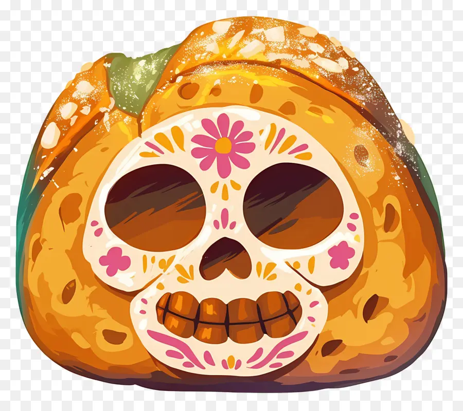 Pan De Muerto，Pan Decorado PNG