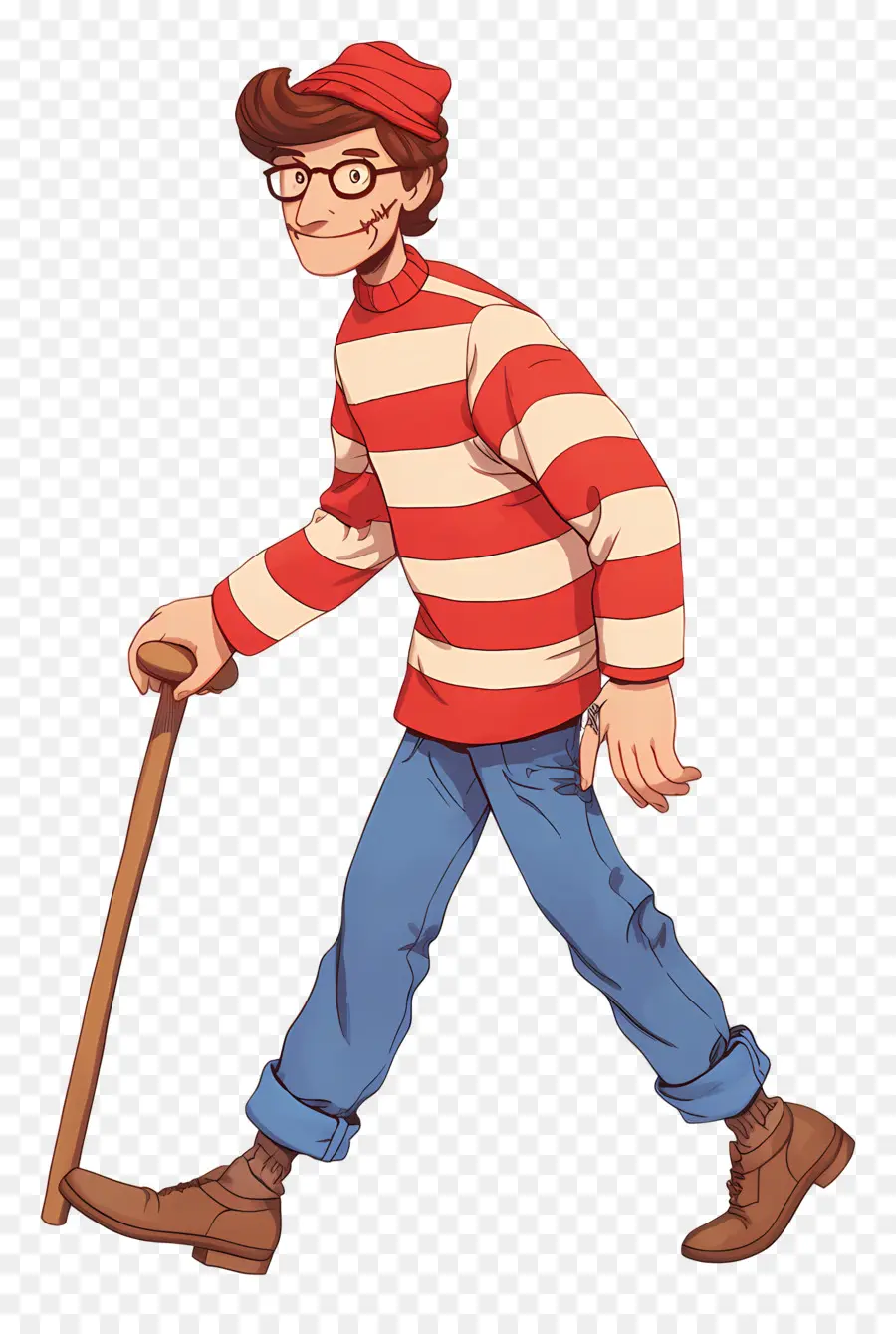 Waldo，Personaje De Camisa A Rayas PNG