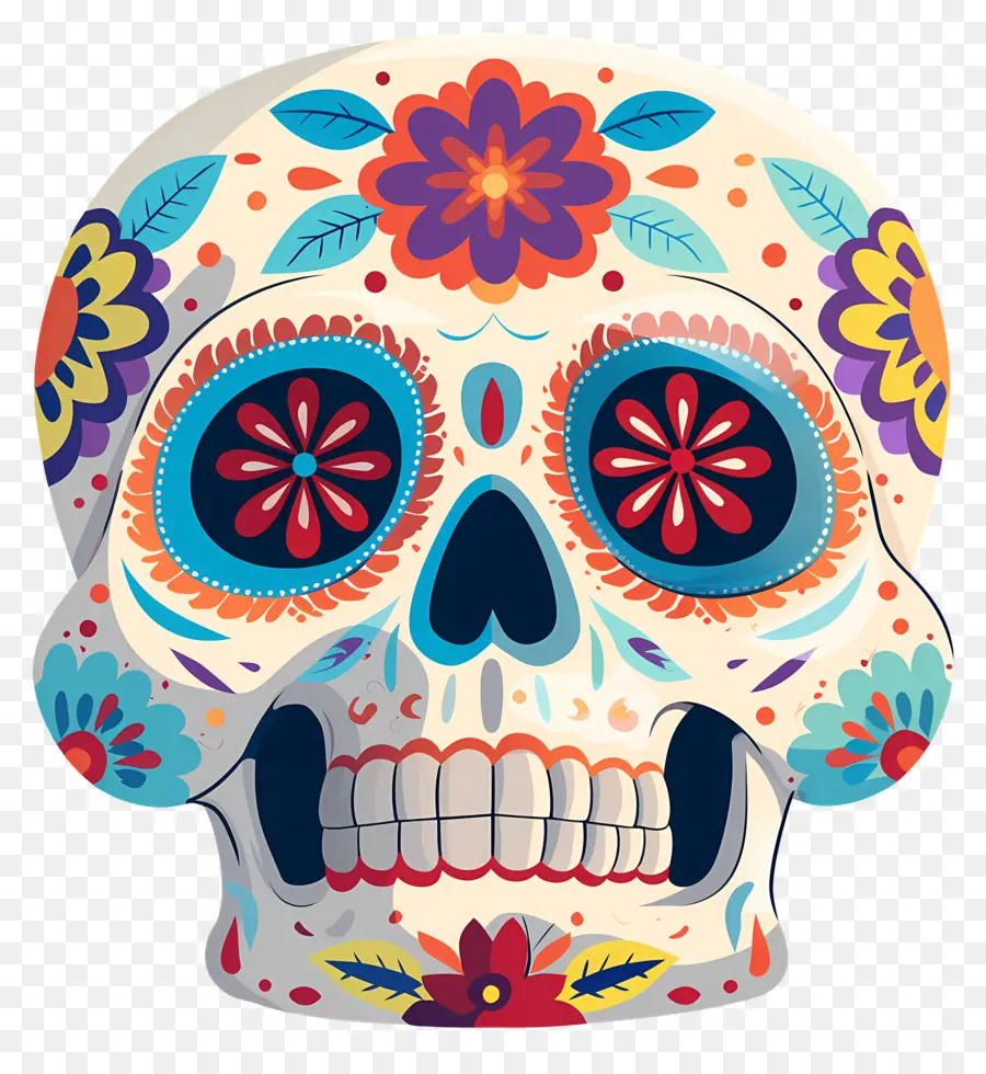 Calavera Mexicana，Calavera Decorada PNG