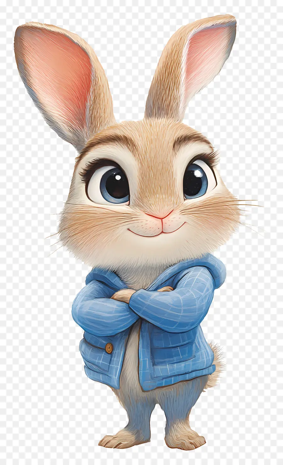 Judy Hopps，Conejo De Dibujos Animados Con Chaqueta Azul PNG