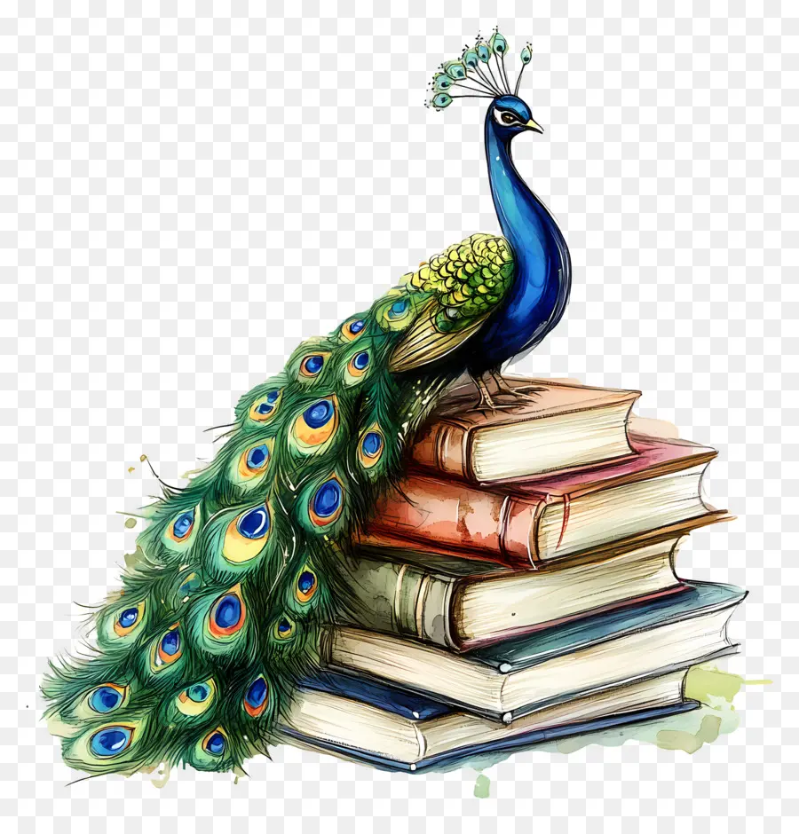 Ayudha Pooja，Pavo Real En Los Libros PNG