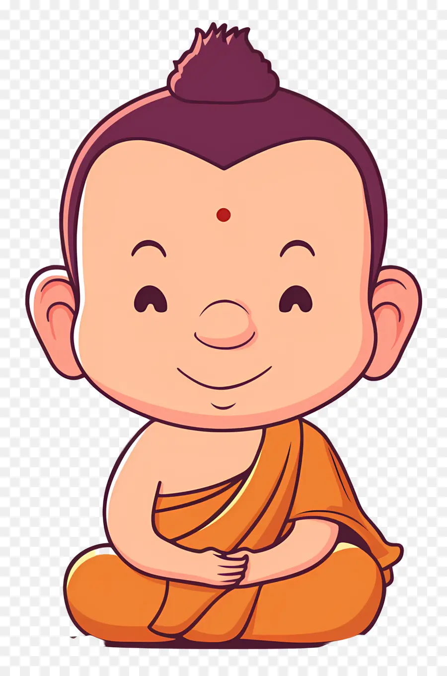 Buda，Monje Sonriente PNG