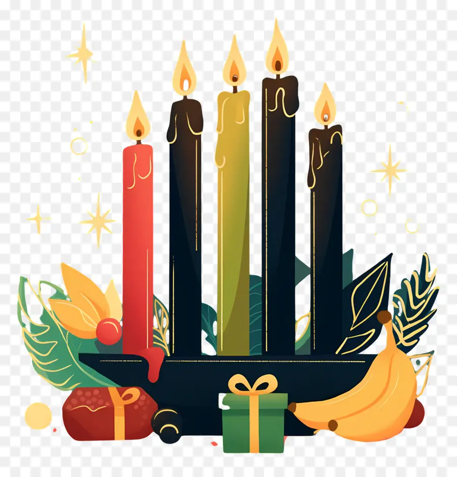 Feliz Kwanzaa，Velas De Colores PNG