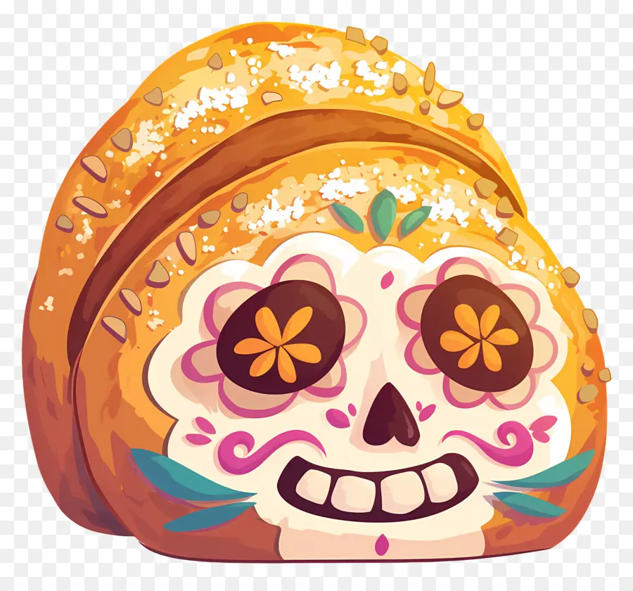 Pan De Muerto，Pan Decorado PNG