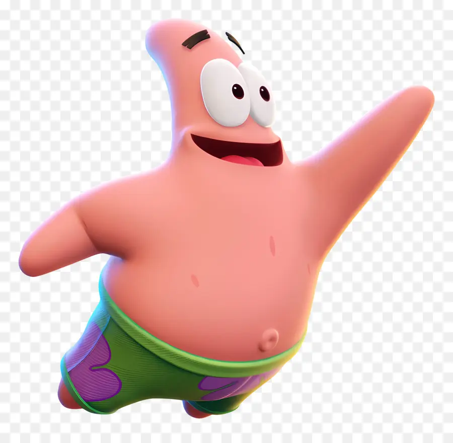 Patricio Estrella，Salto De Estrella De Mar Modelo 3d PNG